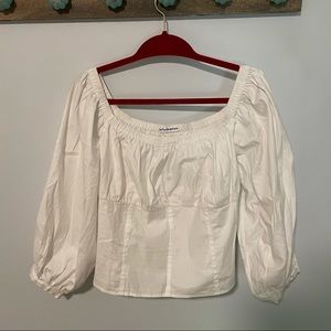 NWOT Reformation Puff Sleeve Linen Blouse